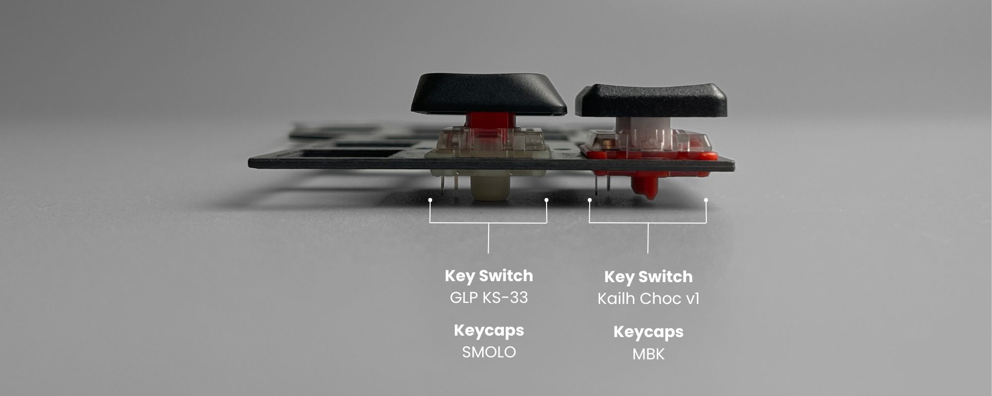 GLP KS-33 smolo and choc mbk keycaps